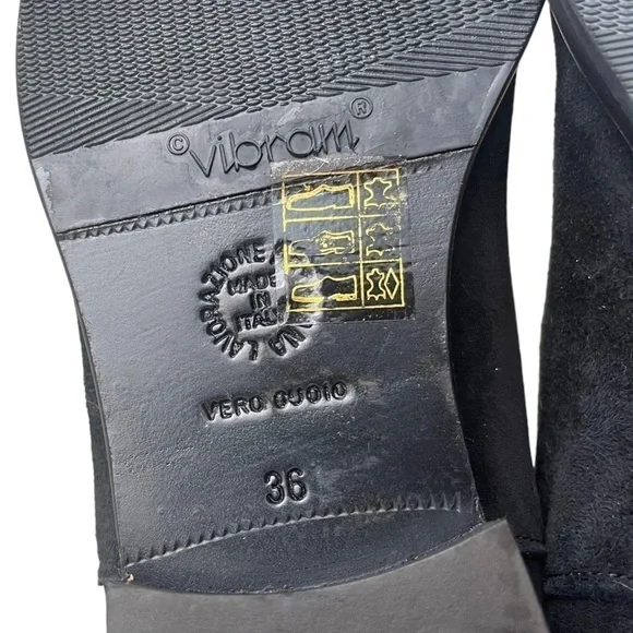 Ann Mashburn Suede Knee-High Pull on Boots in Black - Picture 12 of 15